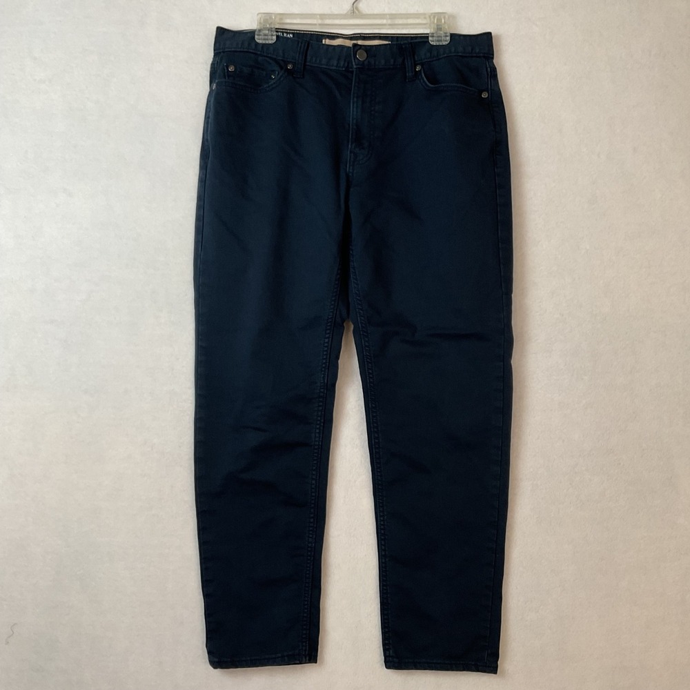Banana Republic Mens Navy Blue Travel Jean Slim‎ Straight Pants 34x28